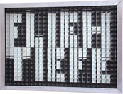 FLIEH TIEFE / HILFE TEILT, 1965 Wien, Hinterglasmontage, 38,5/49 cm