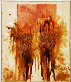Übermalung</b > 
Kirschenkerne, 1978 
70 x 60 cm 
